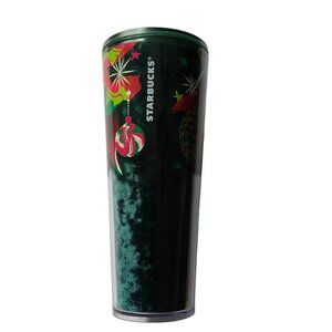 Starbucks 24 Oz Christmas Holiday Ornament Tumbler Cup NO STRAW NEW